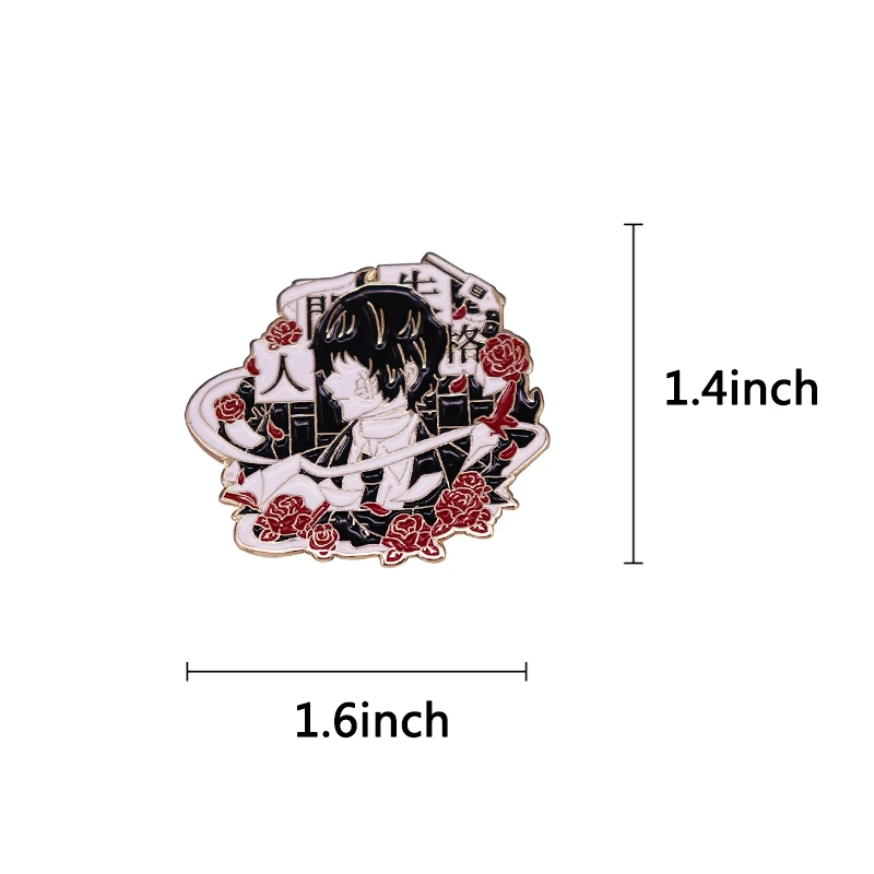 Bungo Stray Dogs enamel pin Dazai Osamu brooch anime badge