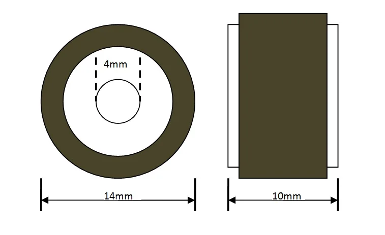 2 X Rubber Pinch Roller Paper Pressure Push Wheel 4x10x14mm for Mimaki CJV30 CJV150 CG-60 CG-130 Cutting Plotter Vinyl Cutter