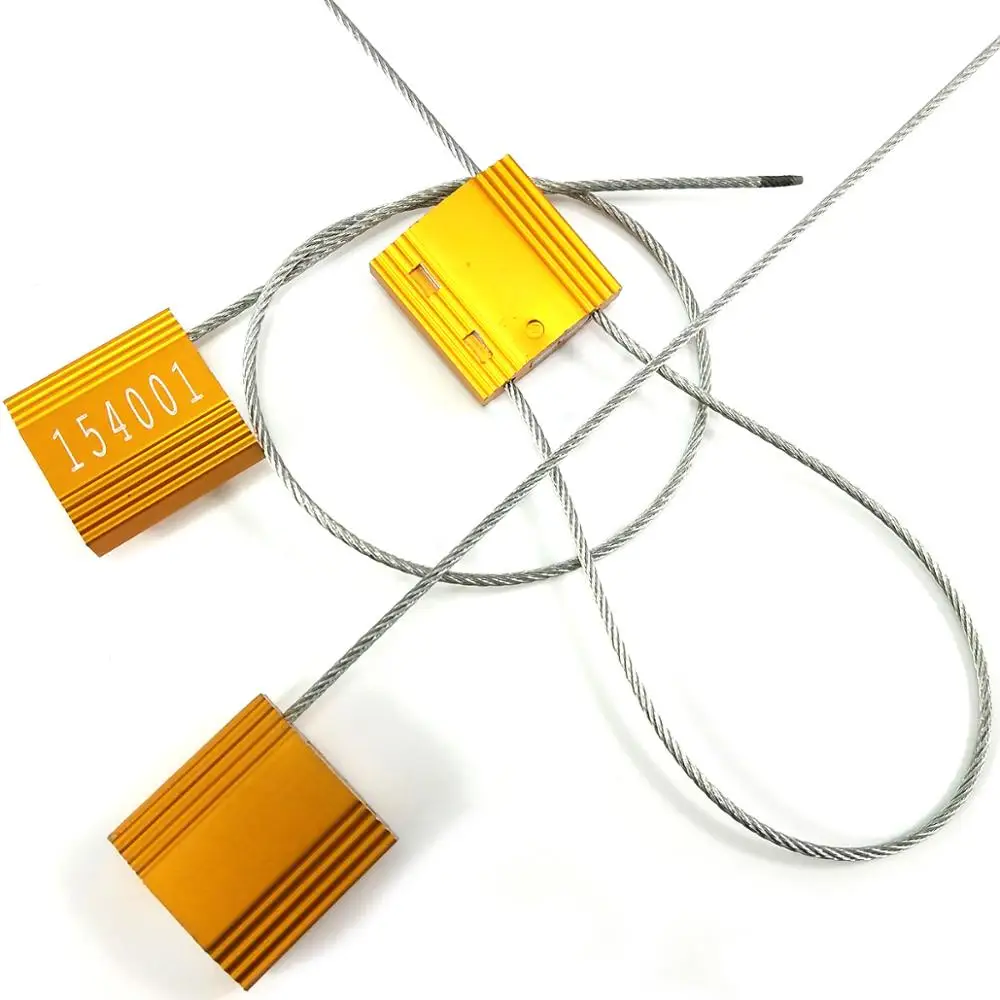 Custom High Security Cable Seals, Tamper Proof Numbered Tags for Container, Truck Locking with Stainless Steel Stamp, 50/100Pcs