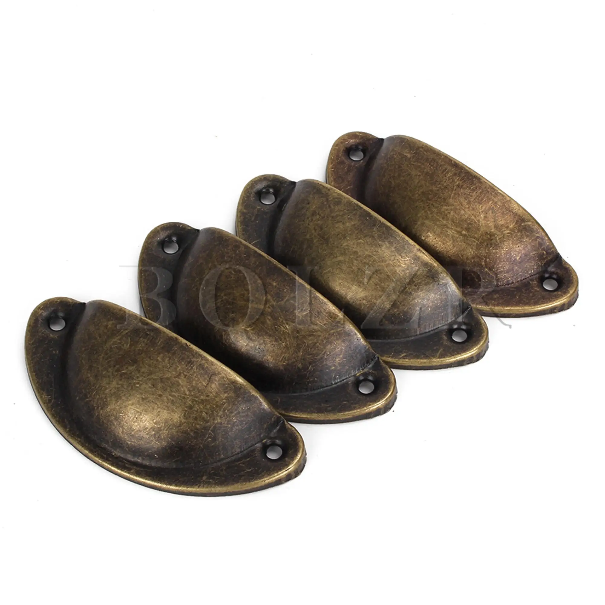 4 Pieces Vintage Brozne Semicircle Decorative Drawer Pull Handle for Cabinet Hardware