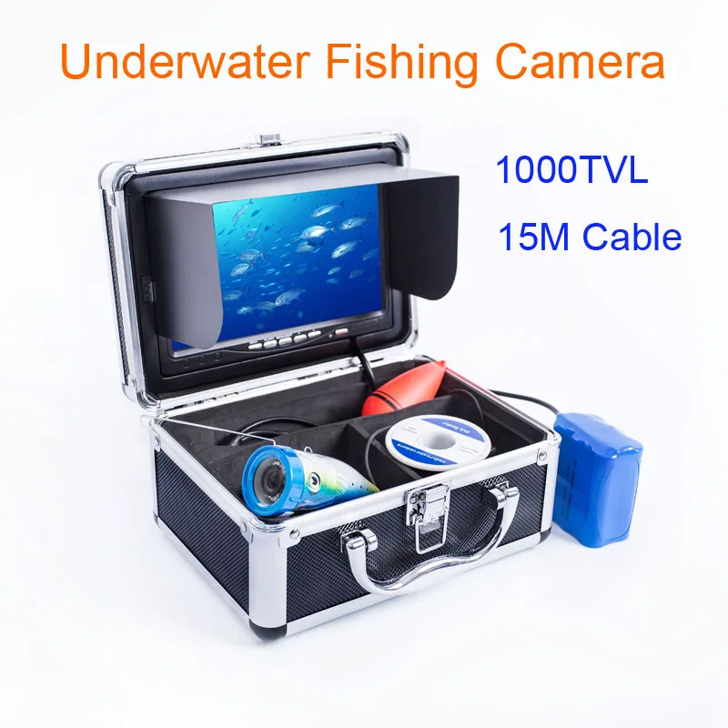 

15m/30m/50m Cable 8GB SD Card Video Recorder DVR Fishing Camera 12pcs LEDS 1000tvl Underwater Camera System 7inch Monitor