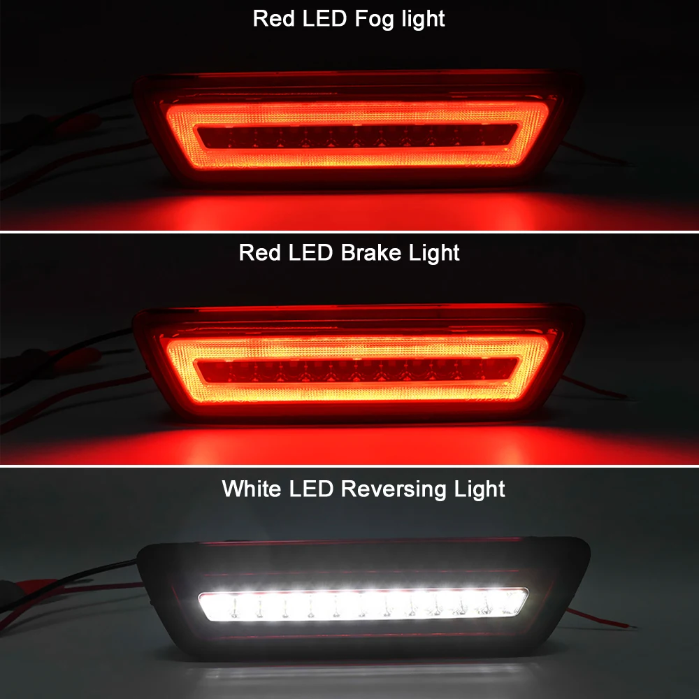 3-in-1 LED Rear Tail Fog Lamp With Rear Brake Lights And Reversing Light For Nissan Juke Rouge Murano X-Trail Pathfinder Tiida