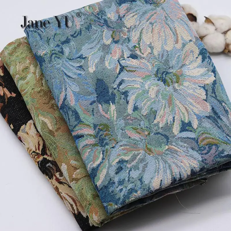

Van Gogh Oil Painting Jacquard Fabric Broken Flower Clothing Designer Bag Diy Manual