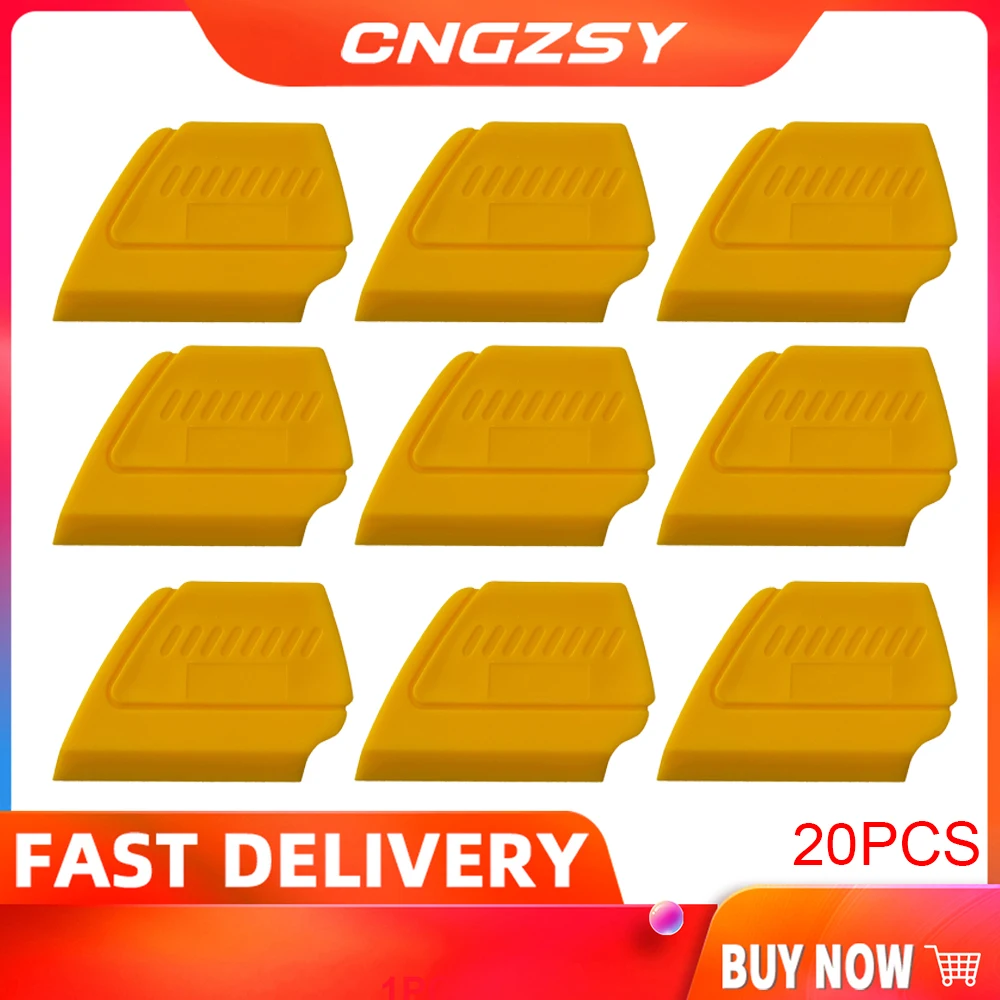 CNGZSY 20pcs Auto Film Squeegee Vinyl Wraps & Decals Car Wrap Paste Tools For Window Tint Film Glass Scraper Applicator 20A14