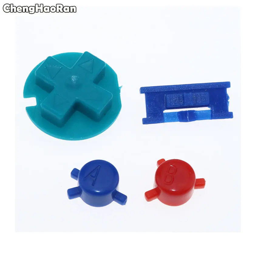 طقم أزرار ملون من chenghaئران لاستبدال لون Gameboy لوحدة تحكم ألعاب GBC زر إيقاف التشغيل أزرار وسادات B D