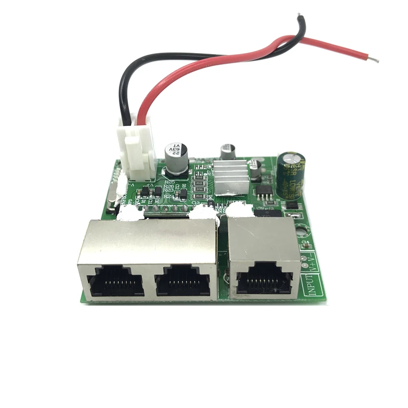 Módulo de interruptor de 3 puertos Gigabit poe, 48V, 2a, 96w-144w, 3 puertos, 10/100/1000M, mini Módulo de interruptor, placa base PCBA, RJ45, POE
