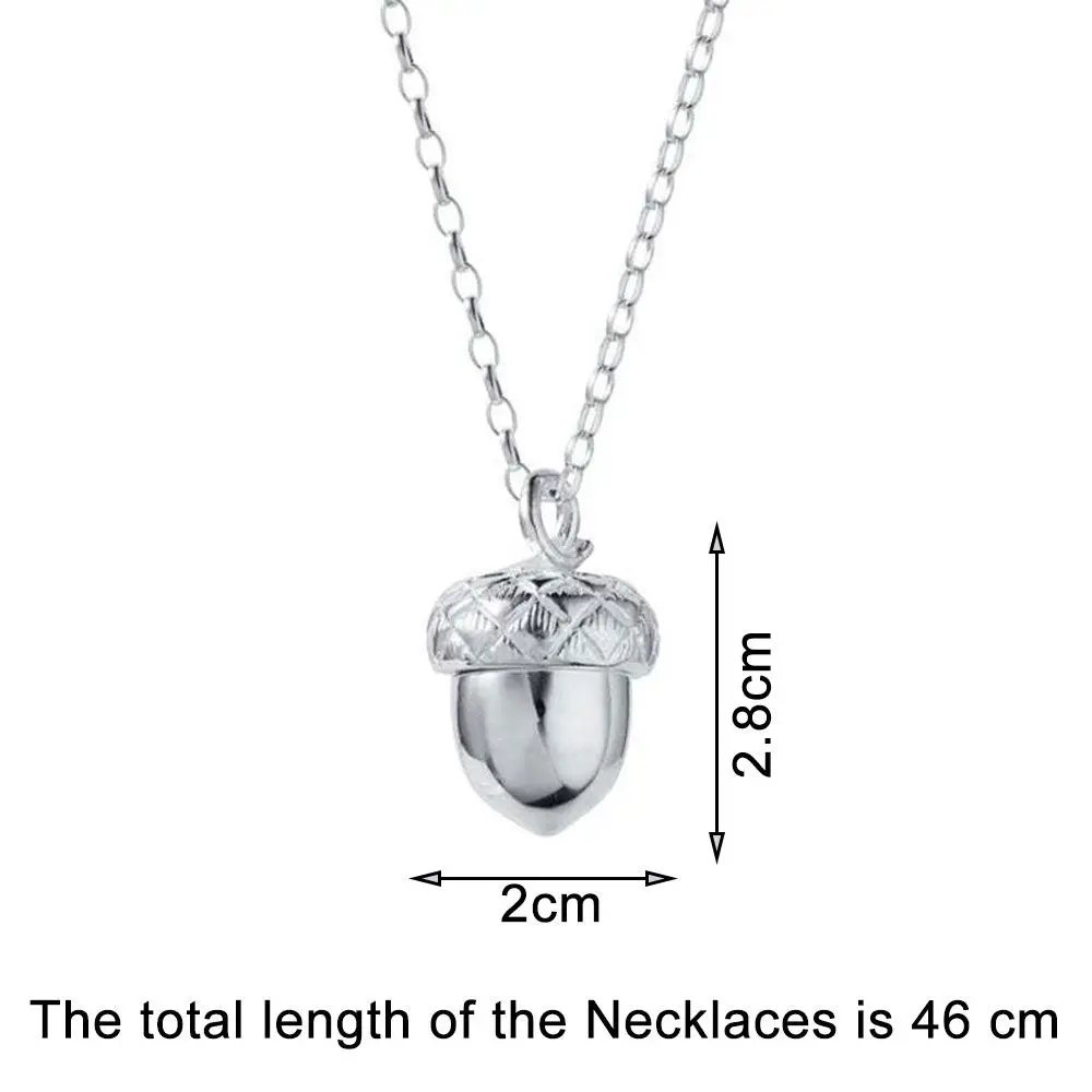 1 Pc Acorn Pendant Necklace Can Open Pinecone Cone Box Heart Shape Pendant For Women Fashion Jewelry