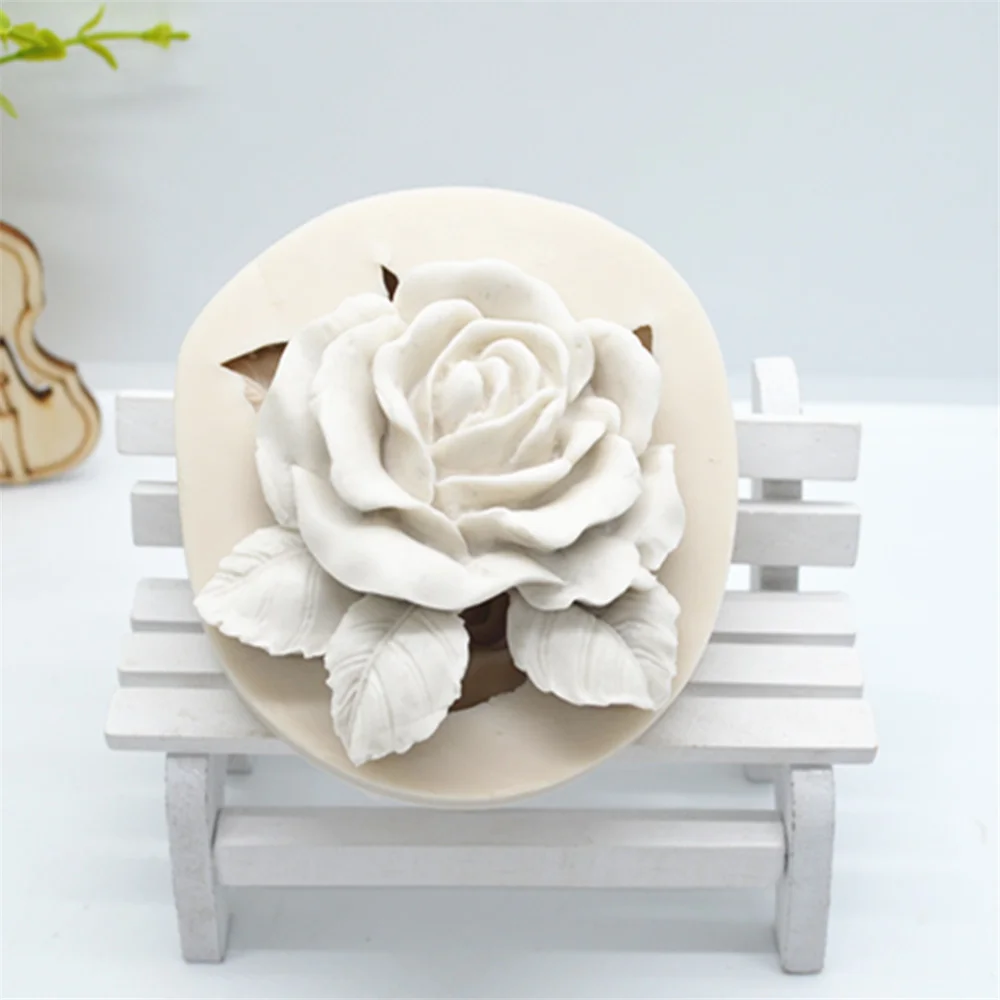 Luyou 1pc 3D Rose Flower Cake Tools Silicone Molds for Wedding Cake Decorating Tools Resin Mold Kitchen Baking Accessories