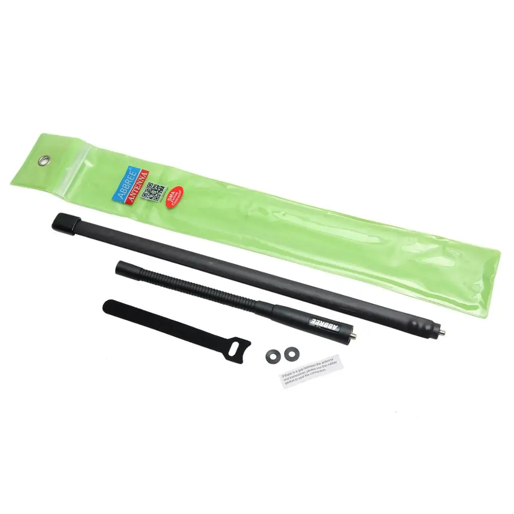 BAOFENG & ABBREE-antena táctica de doble banda para walkie-talkie Baofeng, AR-152G de cuello de cisne sma-hembra 144/430MHz, VHF, UHF, para BAOFENG