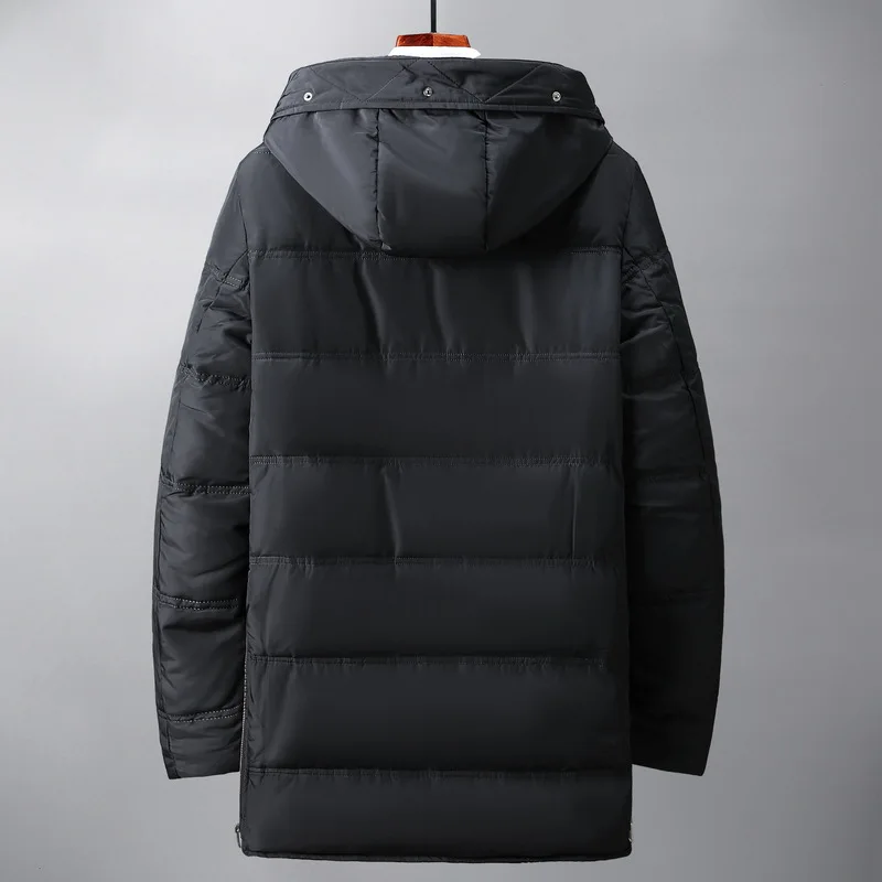 Winter Down Jacket Men White Duck Feather Filling Down Coat Hooded Outwear Plus Size High Quality Thick Warm Overcoat