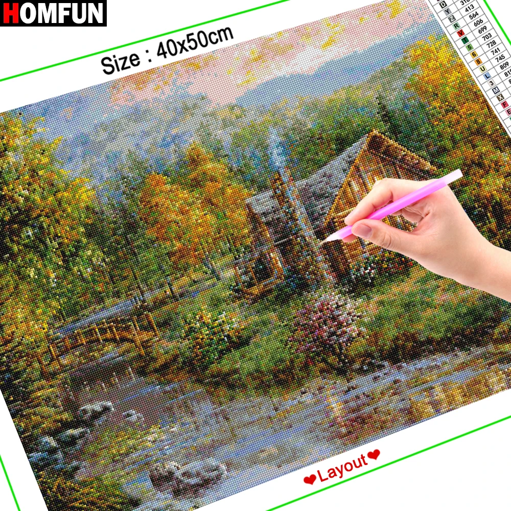 HOMFUN 5D Diy Diamond Painting Cross Stitch 