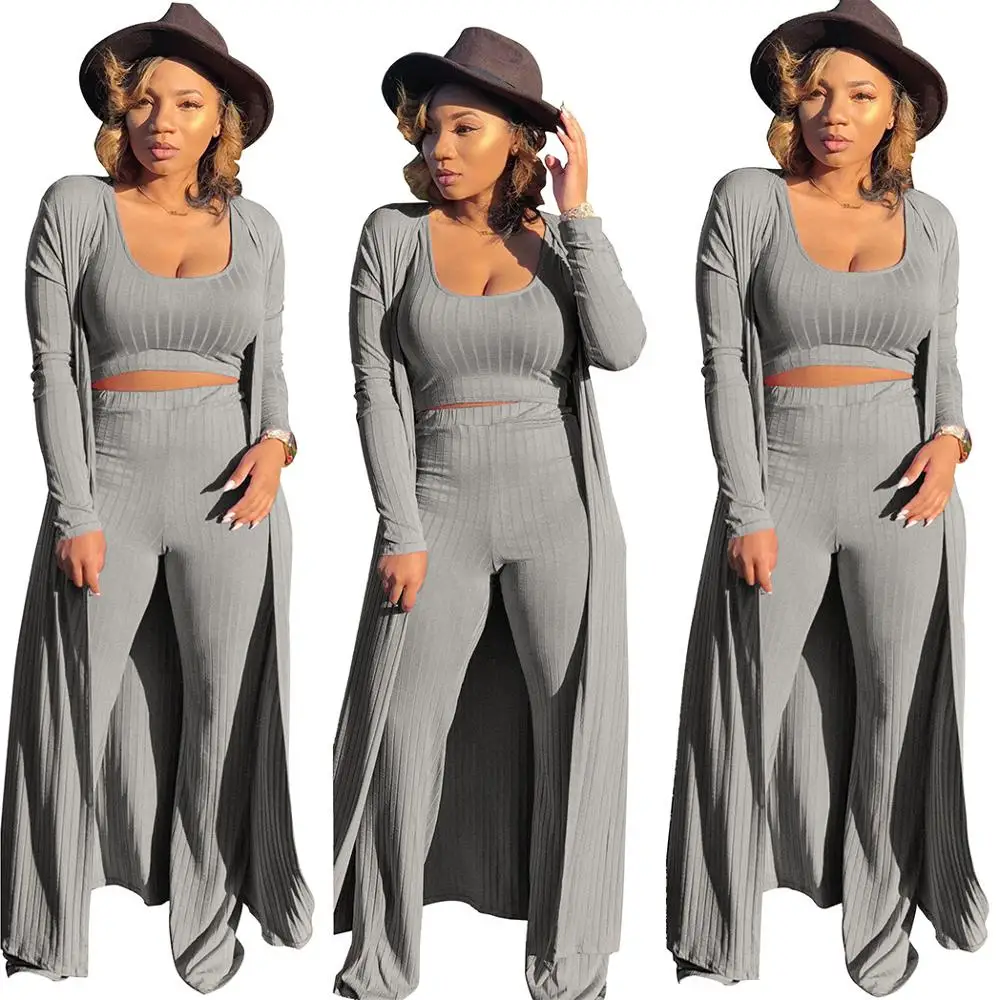 3 Delige Set Vrouwen Drie Delige Set Lange Mouw Vesten Crop Top Maart Stukken Sets Vallen Kleding Voor Vrouwen 2020 outfits Trainingspak