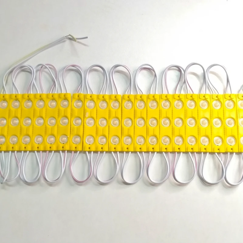 Module LED 12V étanche 2835, 3 diodes 1.5W, moulage par Injection, haut lumen, modules d\'éclairage super lumineux, 20 pièces/lot