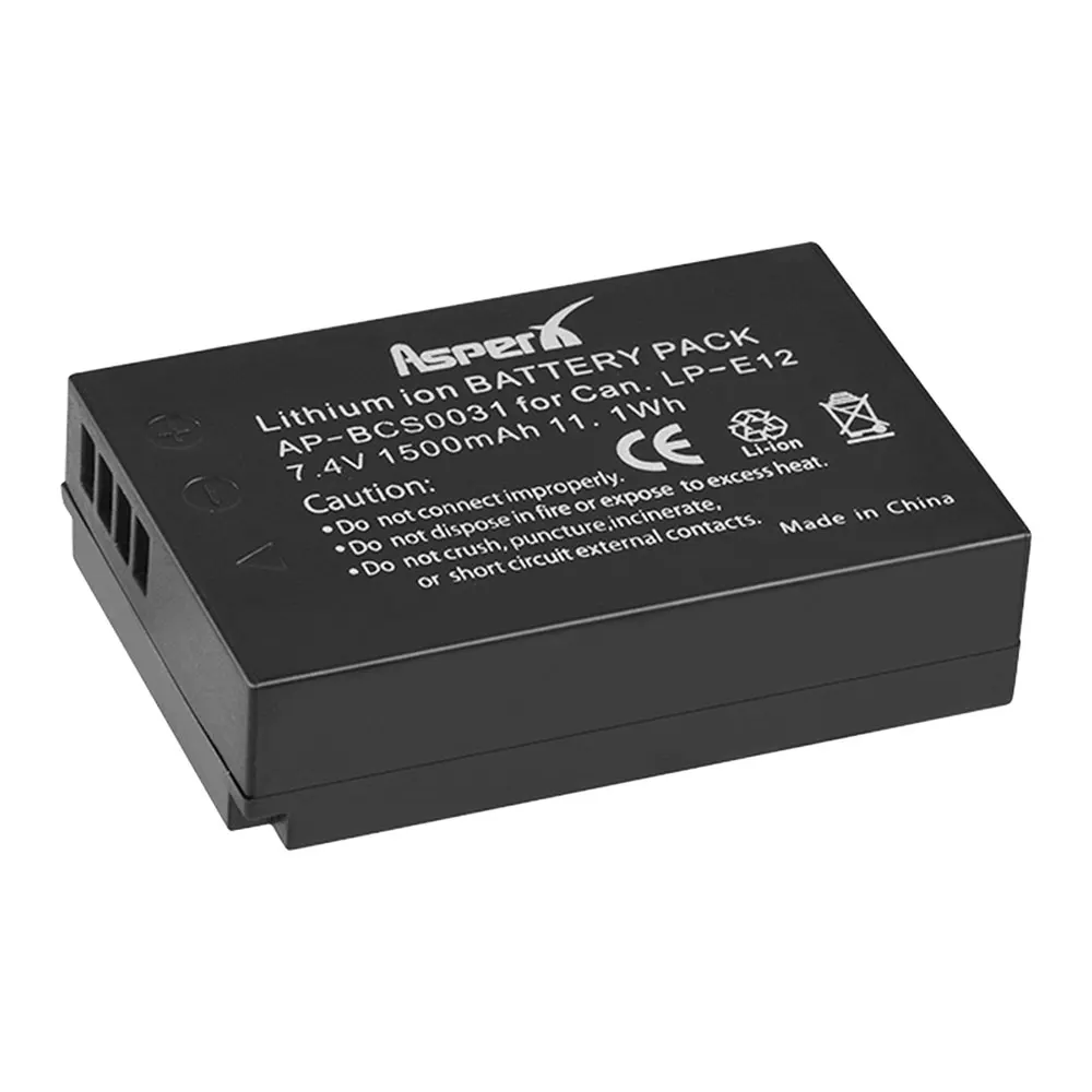 

1500mAh LPE12 LP-E12 Battery for Canon LP E12 Battery, EOS M50, EOS M10, EOS M100, EOS 100D, EOS M2, Rebel SL1