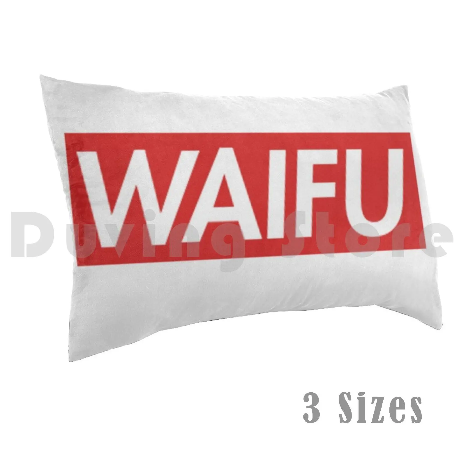 Waifu LogoPillow case Waifu Anime Anime Girl Meme Funny Hypebeast Funny Meme Satire Ironic Red Waifu