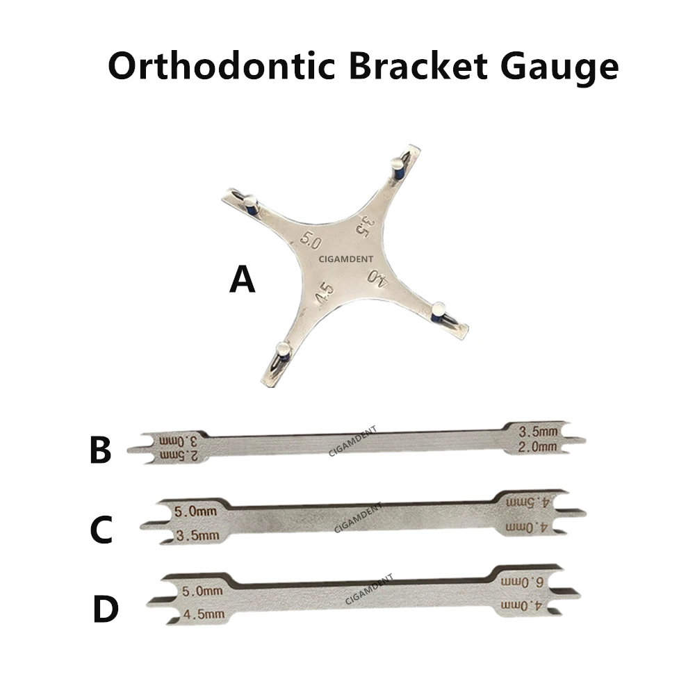 

10Pcs Dental Orthodontic Bracket Brace Height Gauge Positioner Bracket Positioning Locator Dental Instruments Tool
