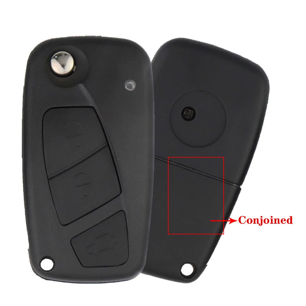 YIQIXIN For Fiat 500 Punto Ducato Stilo Panda EVO Bravo Doblo Iveco Qubo Idea Remote Car Key Shell Case Black Flip Key Fob Blade