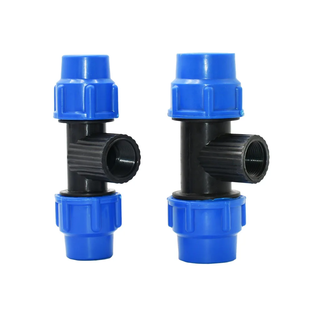 20/25/32/40/50mm PE Tube Quick Connector Elbow Tee Water Splitter Plastic Ball Valve Coupler Farm Irrigation Water Pipe Fittings