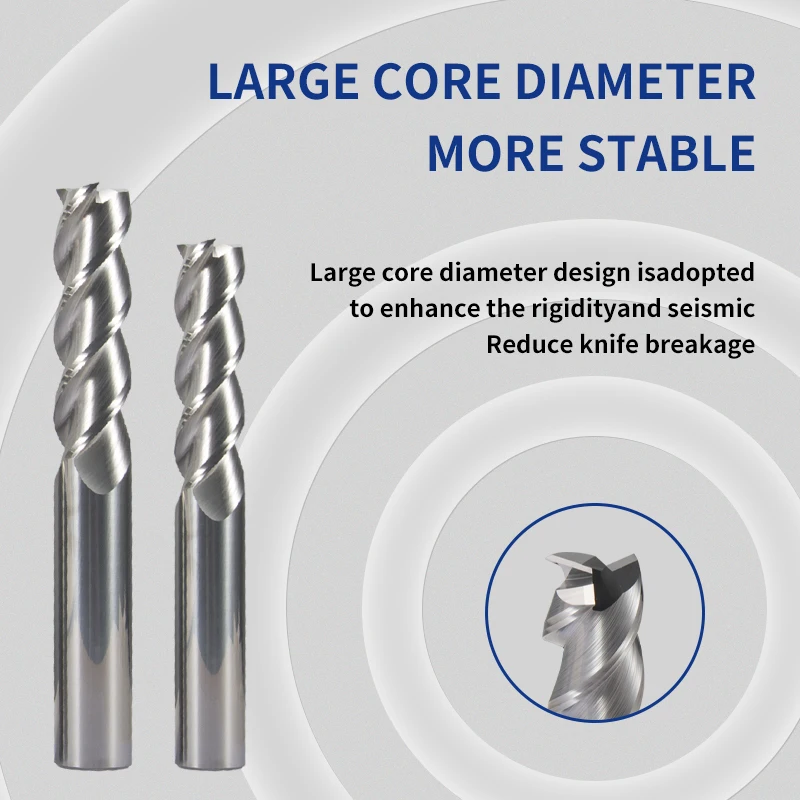 Imagem -03 - Flauta de Aço Tungstênio Fresa o Carboneto de Revestimento da Liga do Moinho de Extremidade mm mm 10 mm 20 mm Ferramentas Cnc para o Torno Hrc50