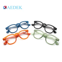 KAEDEK 2024 gafas de lectura transparentes de marca, gafas redondas para hombres y mujeres con presbicia de Concepto francés flexible