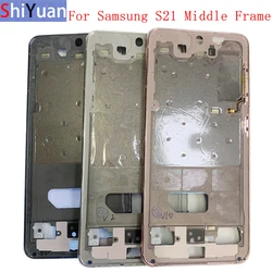 Housing Middle Frame LCD Bezel Plate Chassis For Samsung S21 G991 S21+ G996 S21 Ultra G998 Phone Metal Middle Frame Repair Parts