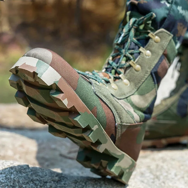 

Camouflage Combat Boots Men Ultralight Jungle Desert Shoes Man High-top Outdoor Tactical Boots Special forces Hunting Footwear