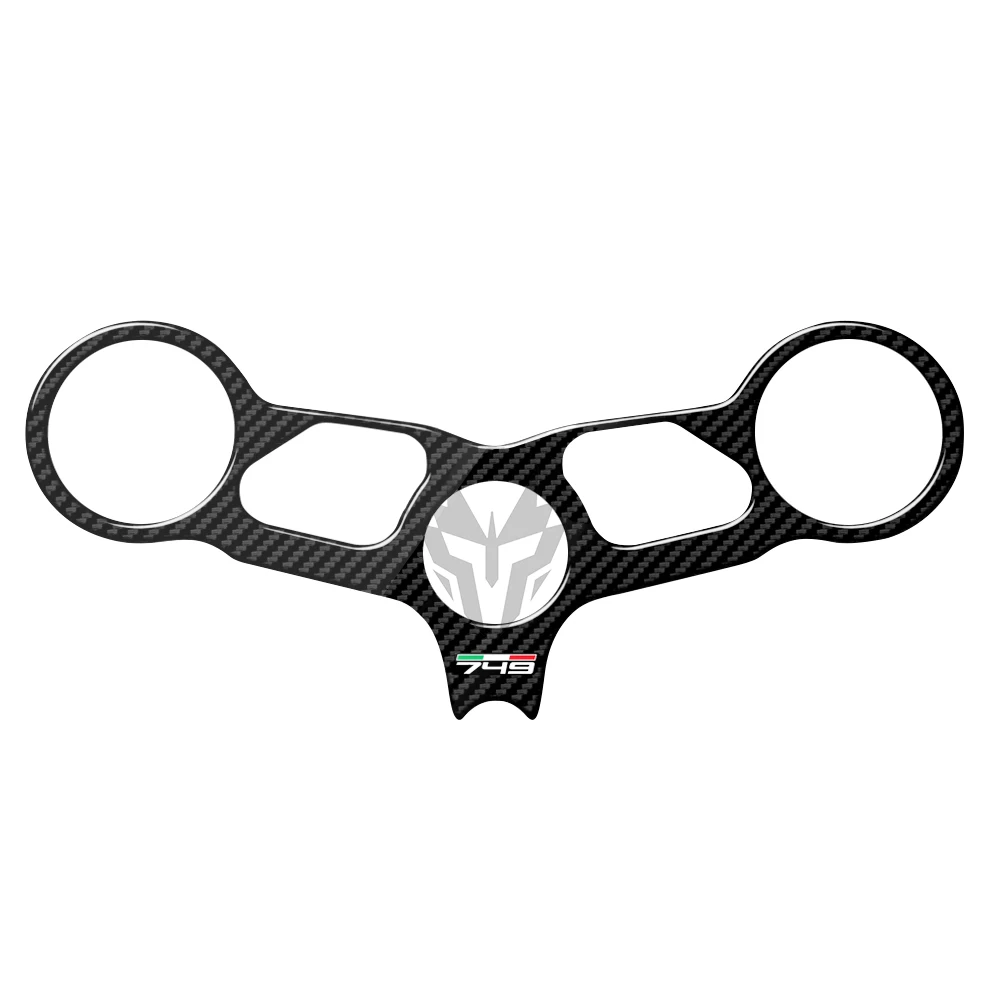 For Ducati 749 Models 3D Carbon-look Upper Triple Yoke Protector Tank Pad