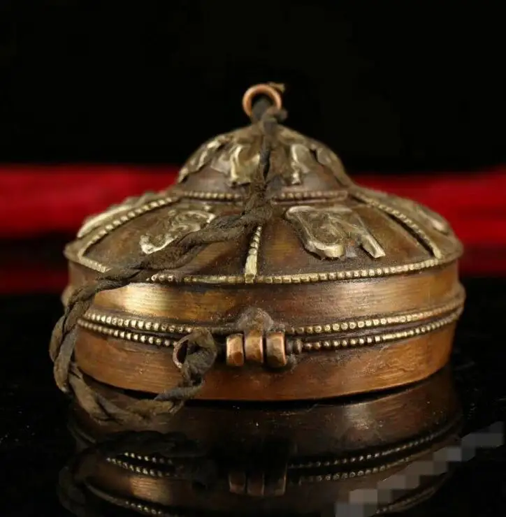 

3.6" Collect Old Tibet Esoteric Buddhism Bronze Bell Vajra Dorje Phurpa Faqi