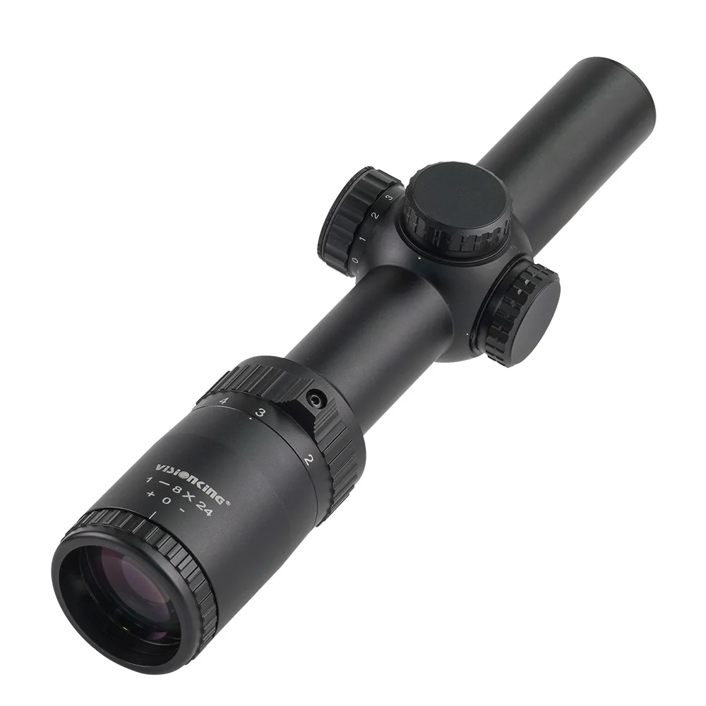 Imagem -03 - Visionking 18x24 Compacto Longo Olho Alívio Riflescope Iluminado Metal Corpo Baixa Torre 10 Mil Ajustar Lupa Tática Óptica