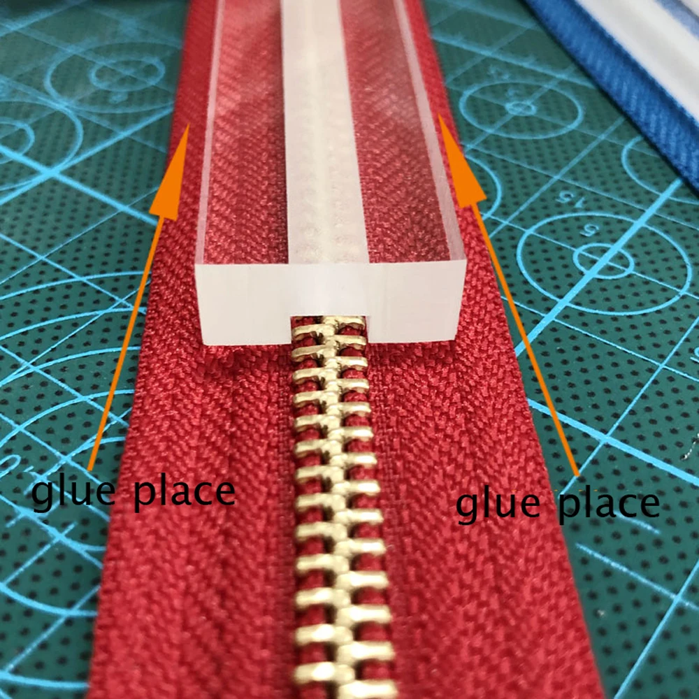 DIY leather craft 3# 5# zipper glue leak proof acrylic ruler 6pcs/lot