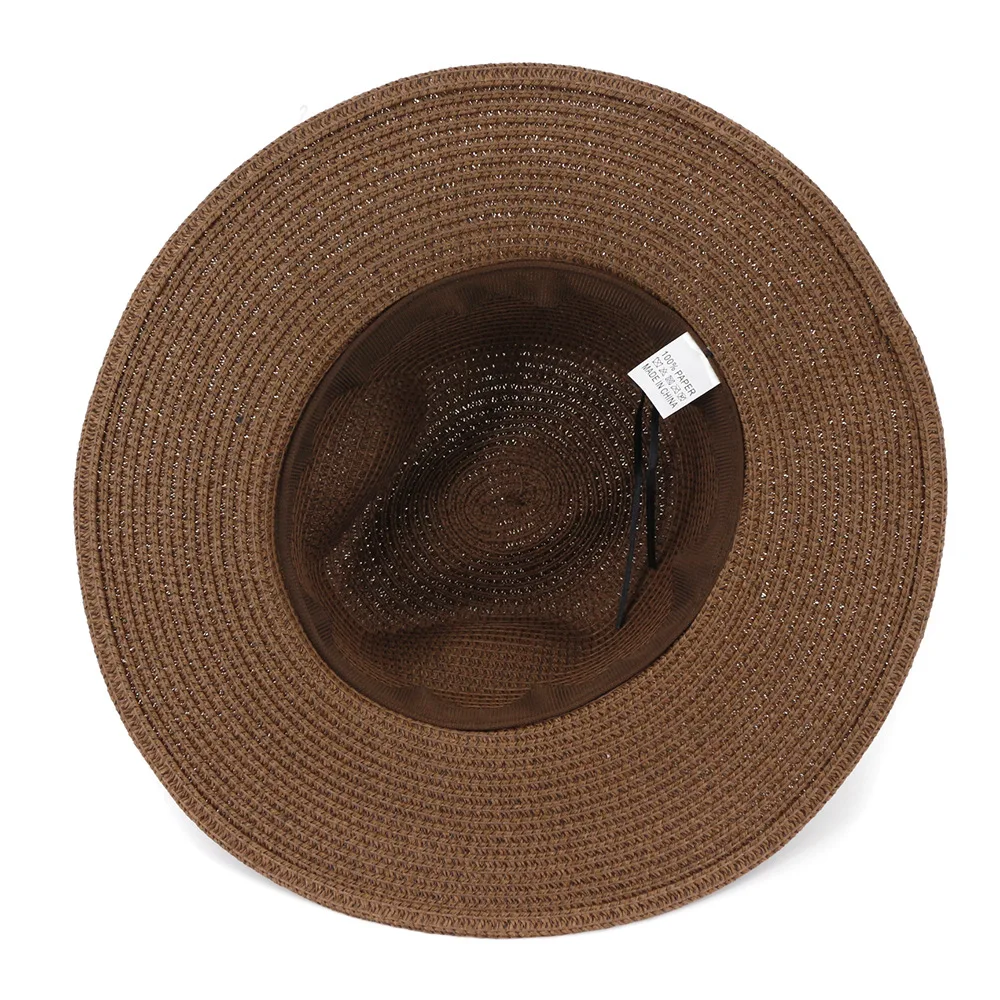 Große Größe 60CM Sommer Panama Hüte für Damen und Herren, Breitkrempiger Strand-Jazzhut, Kühlender Damen-Sonnenhut aus Stroh – Detail 12