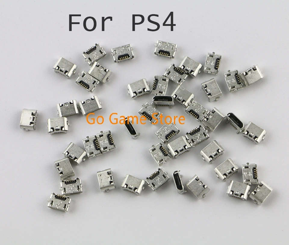 600pcs for PS4 short pin long pin power joystick connector port power charger socket mini USB data charging port