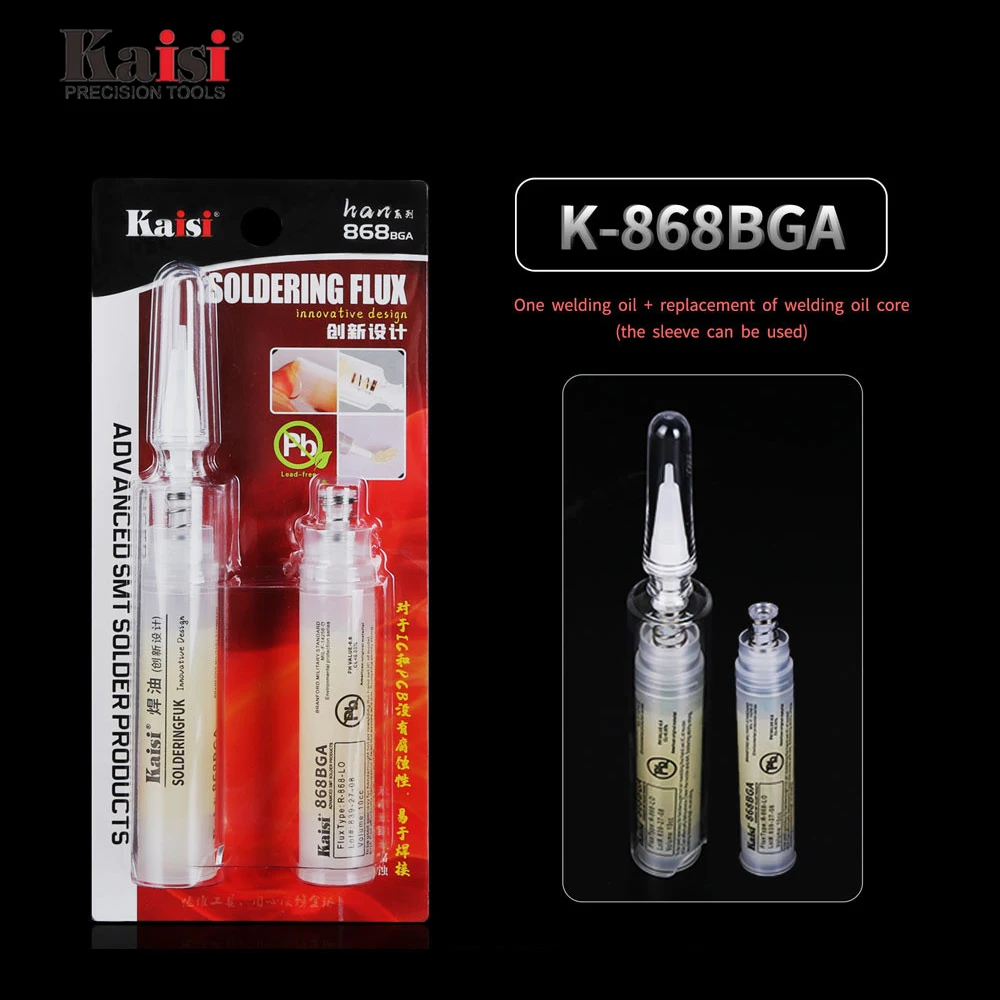 Kaisi 868 latest press-in BGA welding oil for mobile phone BGA IC repair welding, lead-free, halogen-free, no need to clean