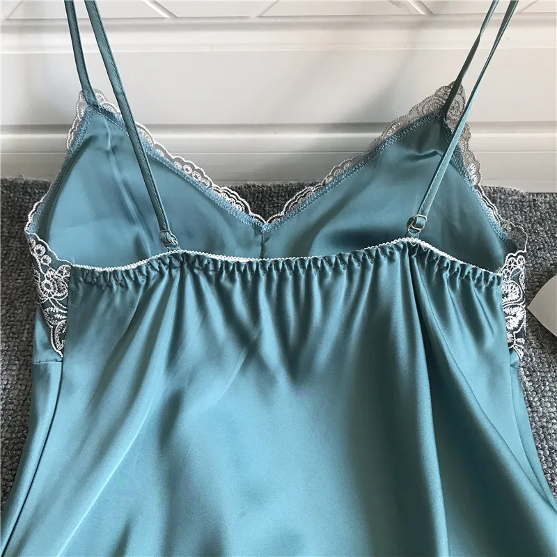 Babydoll Nightdresses Blue Homewear Cute Sleepshirts Women Nightdress Female Sexy Sling Nightgowns Ladies Lingerie Sleepdress
