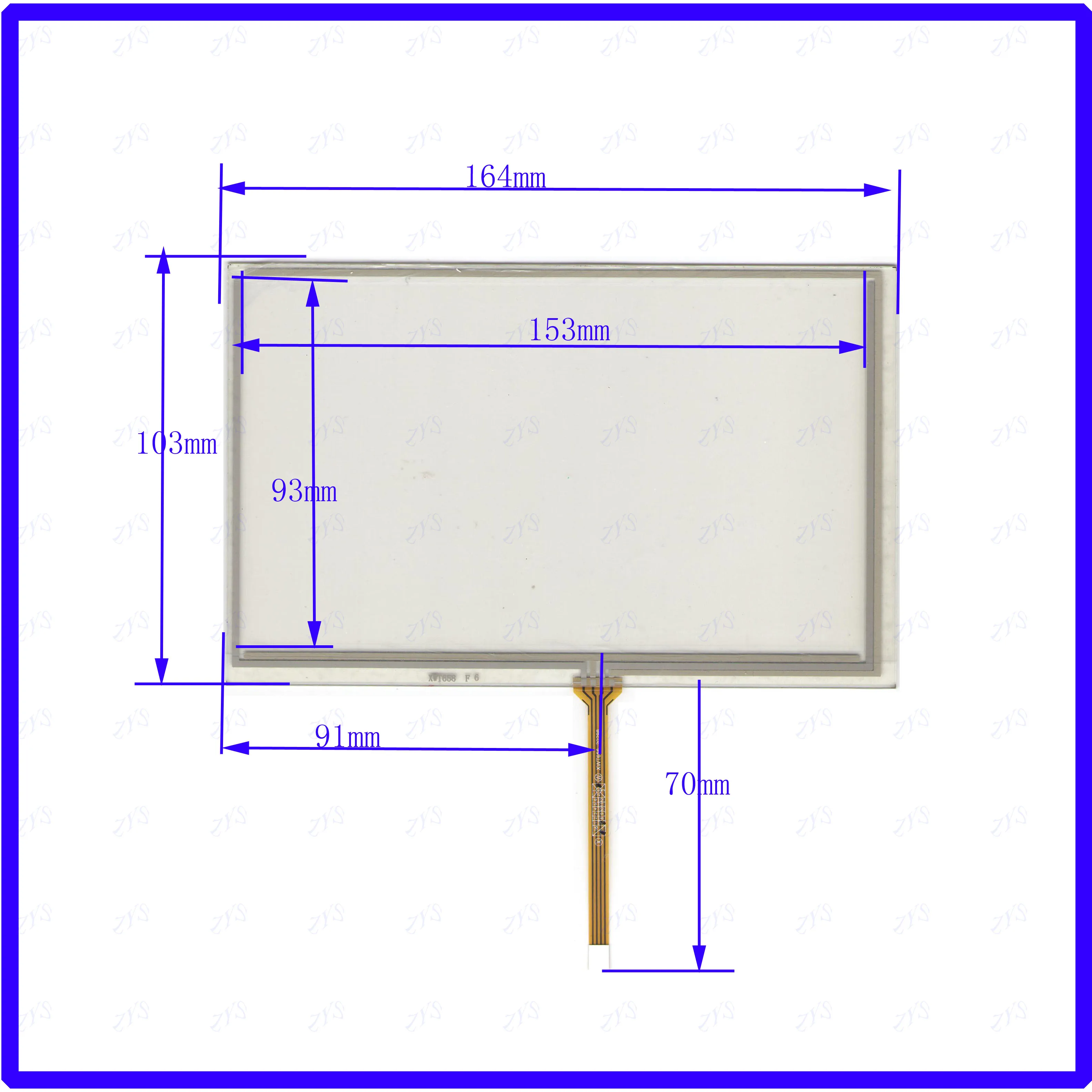 

ZhiYuSun XWT658 7inch Touch Screen panel4 wire resistive touchpad compatible 164*103mm 164*103 XWT 658