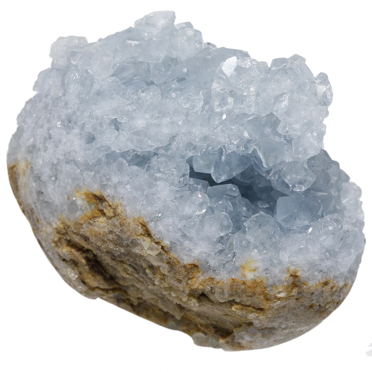 TUMBEELLUWA Natural Blue Celestite Crystal Cluster Reiki Healing Specimen Home Decor Ornaments Random Size 150-220g