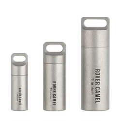 Portable Pill Box Titanium Metal Small Pill Case Keychain for Pocket Purse Outdoor Travel Camping Waterproof Pill box