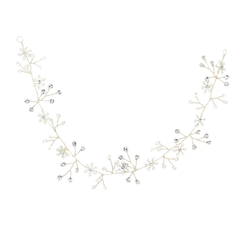 O359 Sneeuw Bloemen Parel Haarbanden Crystal Wedding Haarstukje Rhinestone Bridal Haarband Hoofdband