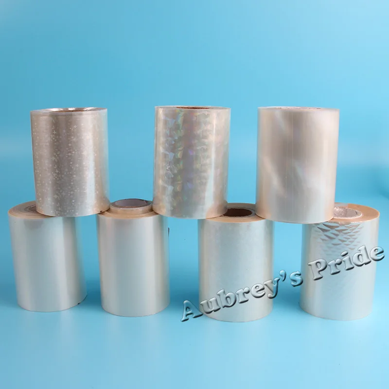 1 Roll 80mmx120M Transparent Holographic Clear Translucent Hot Stamping Foil Heat Transfer Napkin Gilding PVC Card Emboss