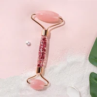 Set de Rodillo de Cuarzo y Gua Sha con Flores