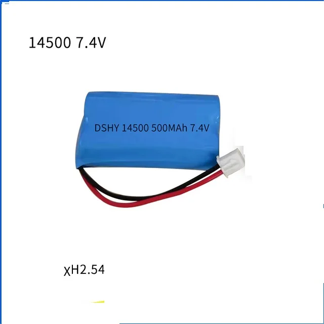 7.4v 500mah bateria litowa na zabawki zdalnie sterowane samochody pociągi Robot łódź pistolet bateria litowa 14500 500mah 37.4v akumulator