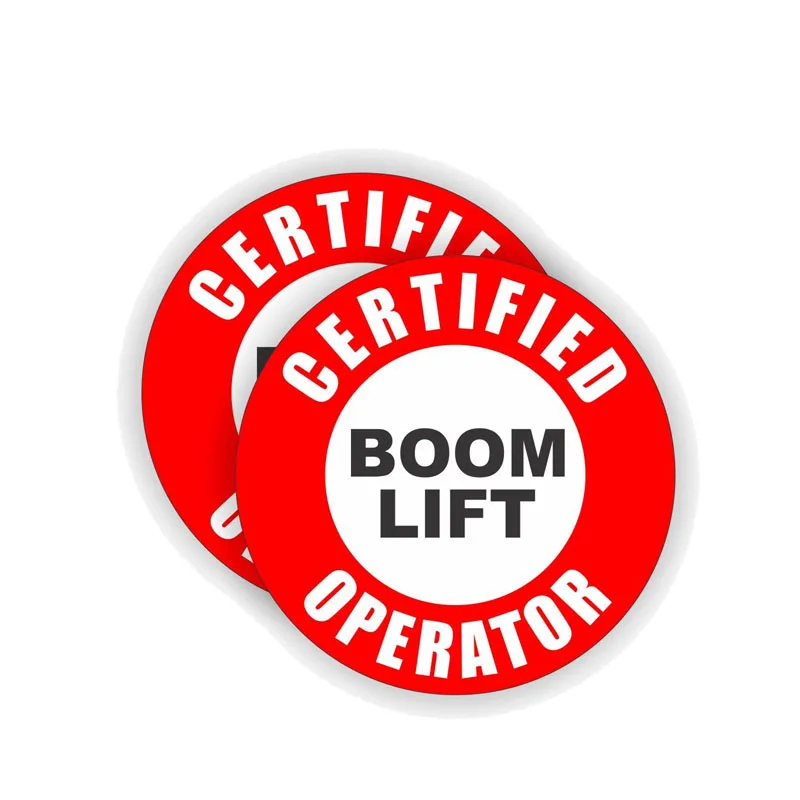 Aliauto Funny Car Sticker Personality Certified Boom Lift Operator  PVC Decal for Mercedes Honda Toyota Volkswagen, 16cm*16cm