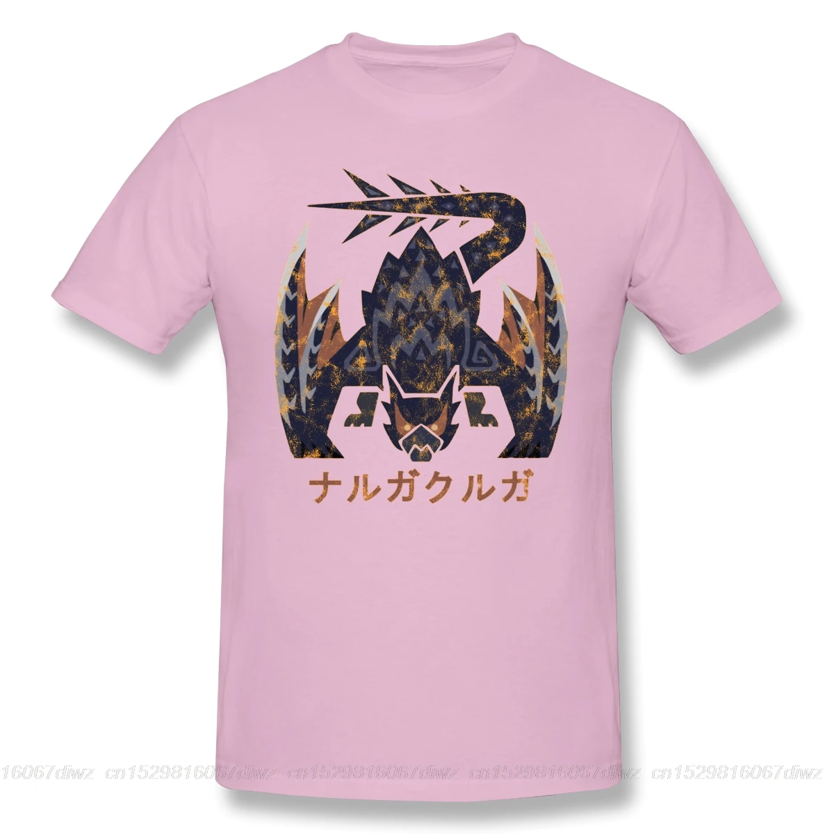 New summer T Shirt World Iceborne Nargacuga Kanji T-Shirt 100 Percent Cotton monster hunter ARPG PS4 GAME PLAYER