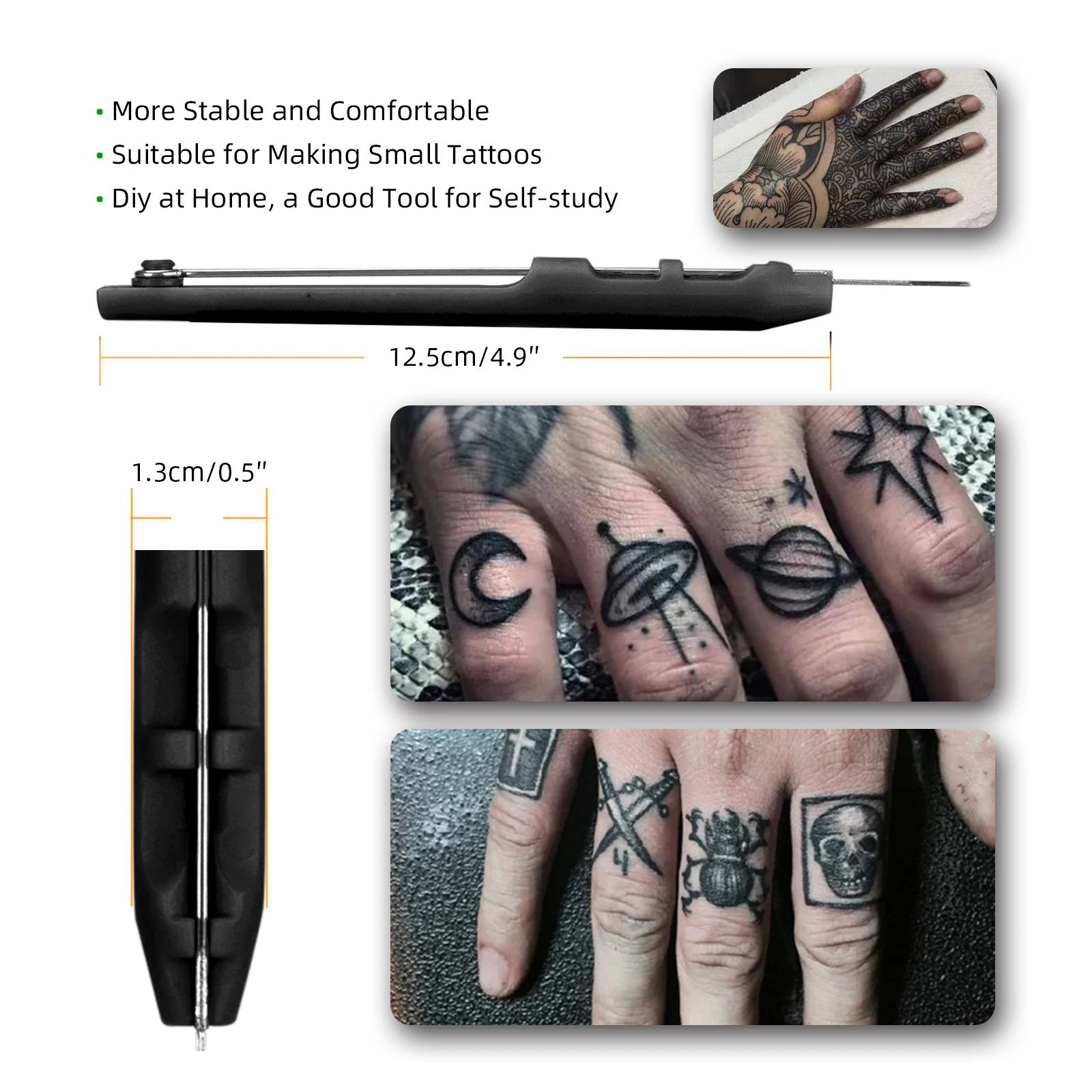 3D Hand Poke And Stick Manual Tool Pen Professional DIY Tattoo Sticker Set Needles 1RL 3RL 5RL 7RLAccessories Tattoo Supplies