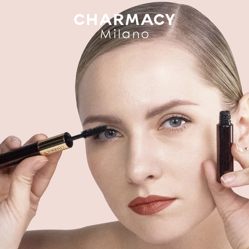 CHARMACY 3D Verlängerung Doppel Mascara Schwarz Lash Wimpern MascaraThin Pinsel Wasserdicht Leicht zu Tragen Hohe Qualität Make-Up Kosmetische