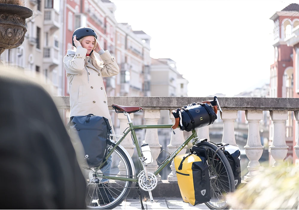 Rhino walk Bike Packt asche wasserdicht 27l Fahrrad Side Pack multifunktion ale Rücksitz Radfahren Travelling Storage Bikepacking – Detail 26