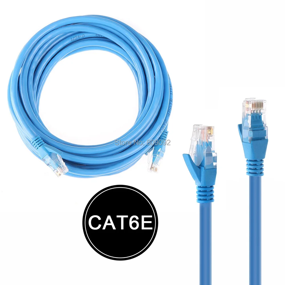 High Speed Blue CAT 6E 8pin full copper Ethernet Network Cable 8P8C RJ45 Patch LAN Cord for PC Laptop Router DSL Modem