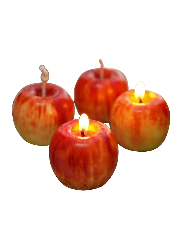 Large Apple Candle Mould PVC Acrylic Mould Christmas Gift DIY Aromatherapy Candle Molds 3D Christmas Apple Silicone Candle Mold