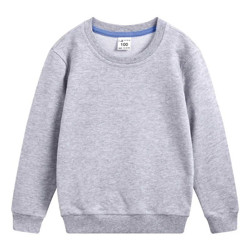 DE PEACH Autumn Cotton Children Loose Casual Sweatshirt Baby Boys Girls Pullover Shirts Teenager Kids Solid Color Bottoming Tops