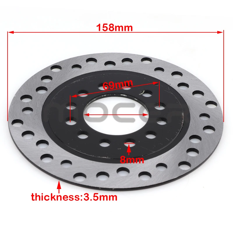 610mm M8*3 Wheel Hub Rear Axle Assy With 428# 37T Sprocket 160mm Disc Brake140L Chain Fit For DIY ATV Quad Buggy Bike Parts